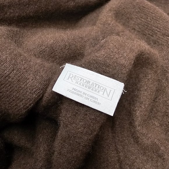 Restoration Hardware 100% Cashmere Long Robe Brown Size Medium - Picture 10 of 10
